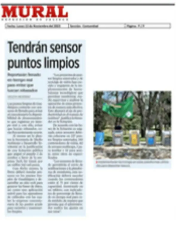 Nota de Mural sobre puntos limpios